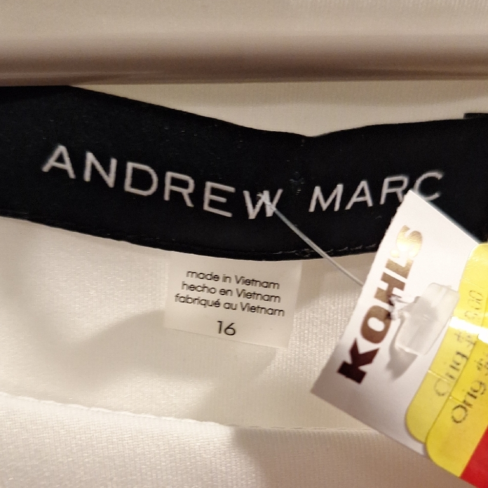 Andrew Marc Black and White Midi Dress NWT - Picture 2 of 3